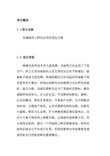花的創(chuàng  )新創(chuàng  )業(yè)計劃書(shū)