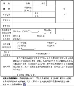 申請表,模版,創(chuàng  )新,創(chuàng  )業(yè)