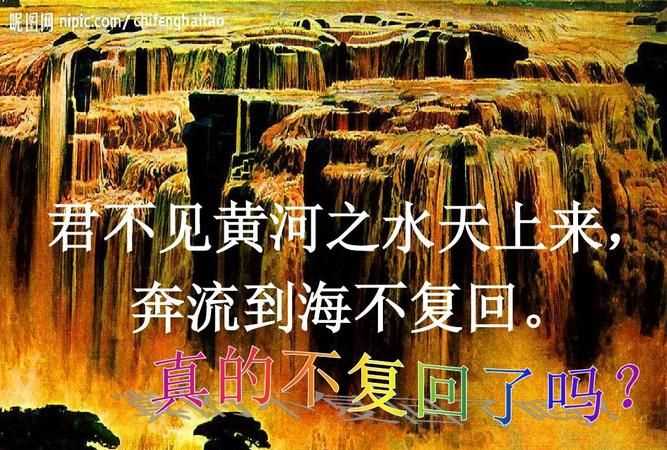 君不見(jiàn)黃河之水天上來(lái)的下一句是什么意思