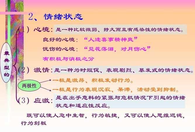 情緒狀態(tài)的三種類(lèi)型及其表現