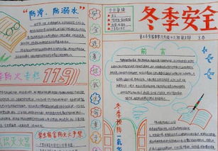 冬季防水安全教育知識手抄報