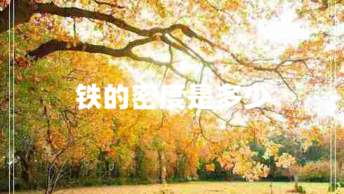 鐵的密度是多少