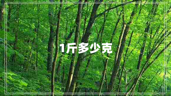 1斤多少克 1斤多少克