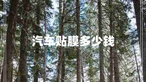 汽車(chē)貼膜多少錢(qián)