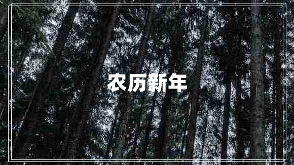 農歷新年