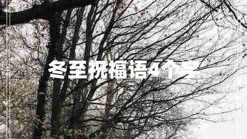 冬至祝福語(yǔ)4個(gè)字