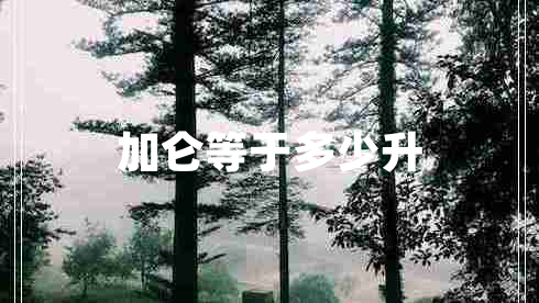 加侖等于多少升 加侖等于多少升