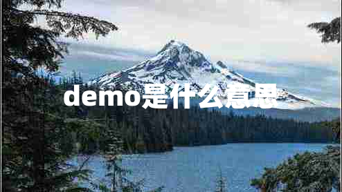 demo是什么意思