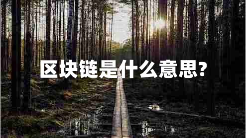 區塊鏈是什么意思?
