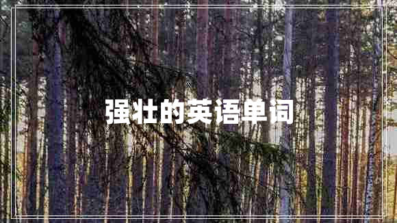強壯的英語(yǔ)單詞