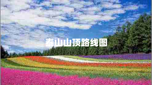 泰山山頂路線(xiàn)圖