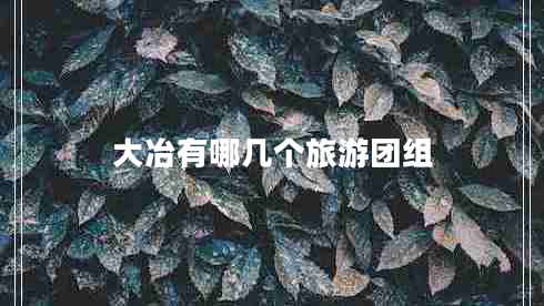 大冶有哪幾個(gè)旅游團組