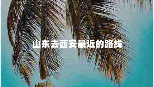 山東去西安最近的路線(xiàn)