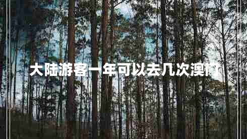 大陸游客一年可以去幾次澳門(mén)