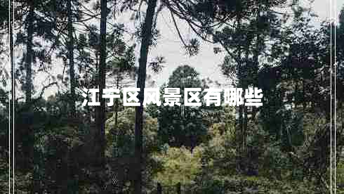 江寧區風(fēng)景區有哪些