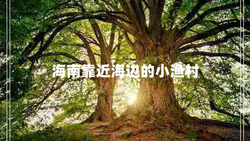 海南靠近海邊的小漁村 海南靠近海邊的小漁村
