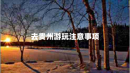 去貴州游玩注意事項