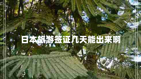 日本旅游簽證幾天能出來(lái)啊