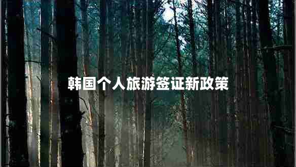 韓國個(gè)人旅游簽證新政策