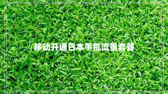 移動(dòng)開(kāi)通日本手機流量套餐