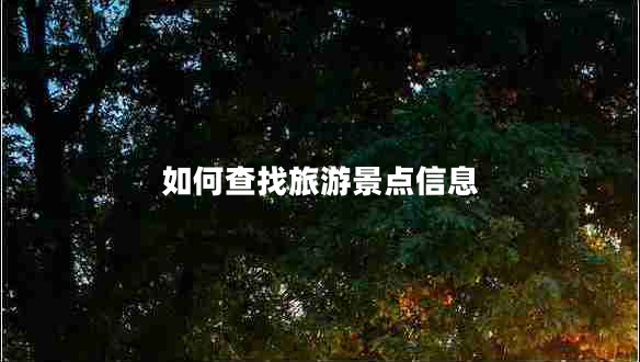 如何查找旅游景點(diǎn)信息