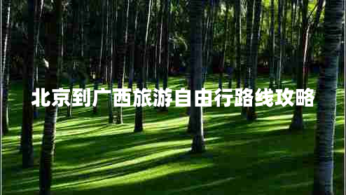 北京到廣西旅游自由行路線(xiàn)攻略