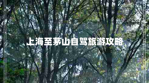 上海至茅山自駕旅游攻略 上海至茅山自駕旅游攻略