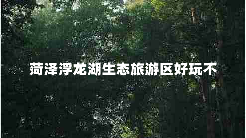 菏澤浮龍湖生態(tài)旅游區好玩不