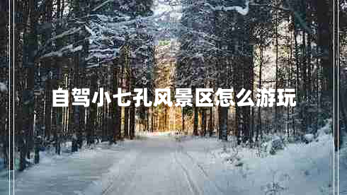自駕小七孔風(fēng)景區怎么游玩