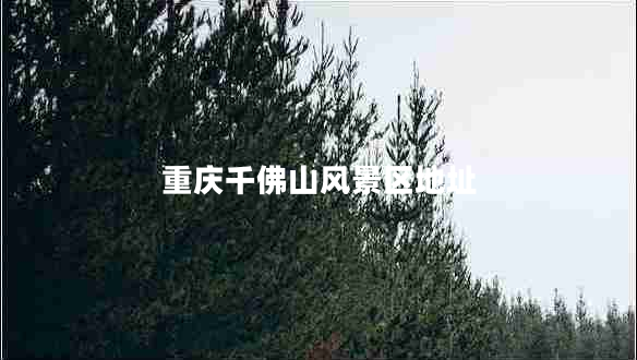 重慶千佛山風(fēng)景區地址