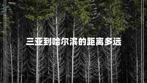 三亞到哈爾濱的距離多遠