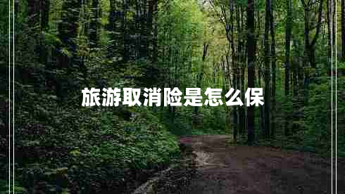 旅游取消險是怎么保