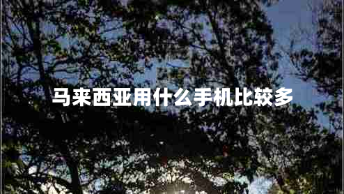 馬來(lái)西亞用什么手機比較多