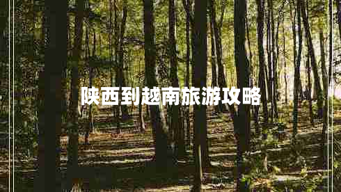 陜西到越南旅游攻略