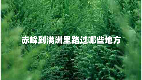 赤峰到滿(mǎn)洲里路過(guò)哪些地方