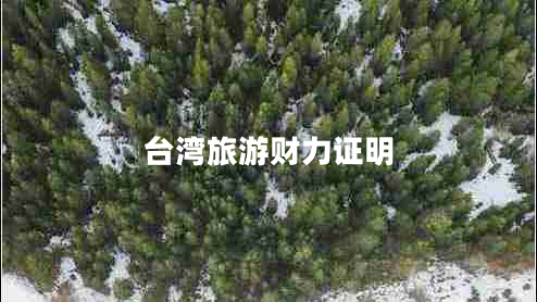 臺灣旅游財力證明