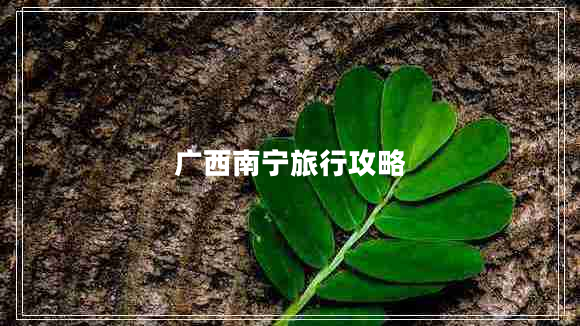 廣西南寧旅行攻略