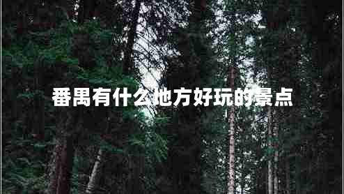 番禺有什么地方好玩的景點(diǎn)