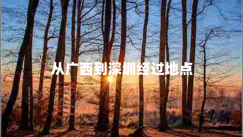 從廣西到深圳經(jīng)過(guò)地點(diǎn)
