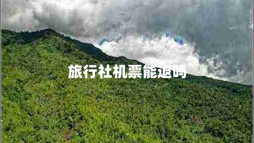 旅行社機票能退嗎