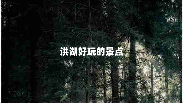 洪湖好玩的景點(diǎn)