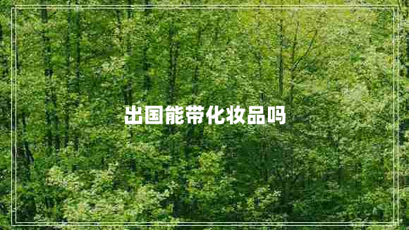 出國能帶化妝品嗎