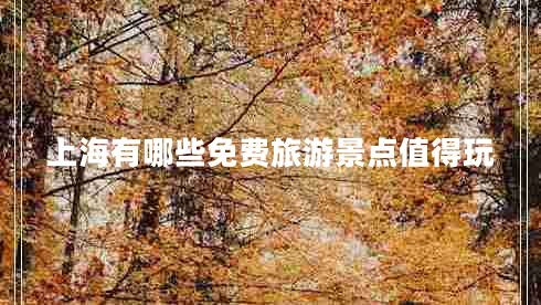 上海有哪些免費旅游景點(diǎn)值得玩
