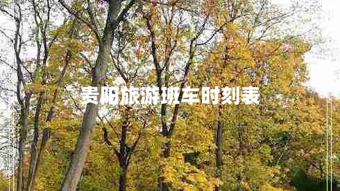 貴陽(yáng)旅游班車(chē)時(shí)刻表