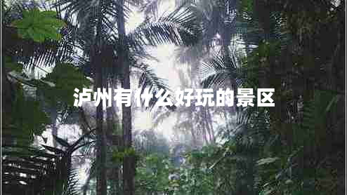 瀘州有什么好玩的景區