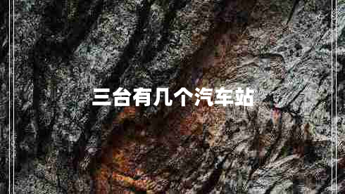 三臺有幾個(gè)汽車(chē)站