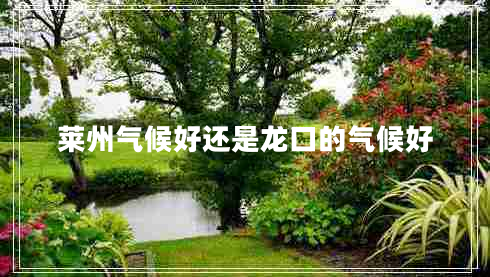 萊州氣候好還是龍口的氣候好