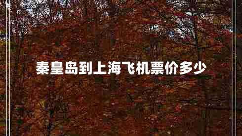 秦皇島到上海飛機票價(jià)多少