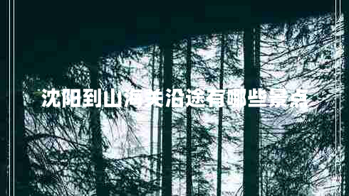 沈陽(yáng)到山海關(guān)沿途有哪些景點(diǎn)