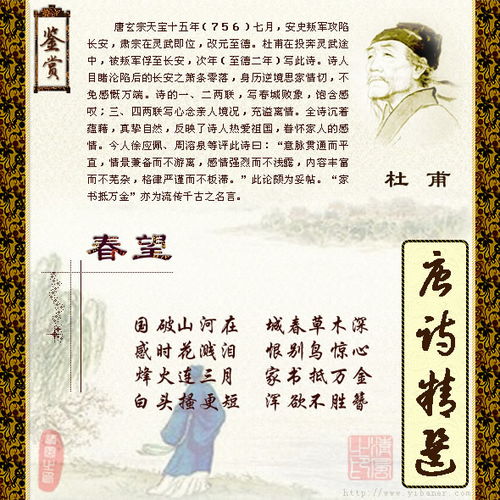 春望古詩(shī)句